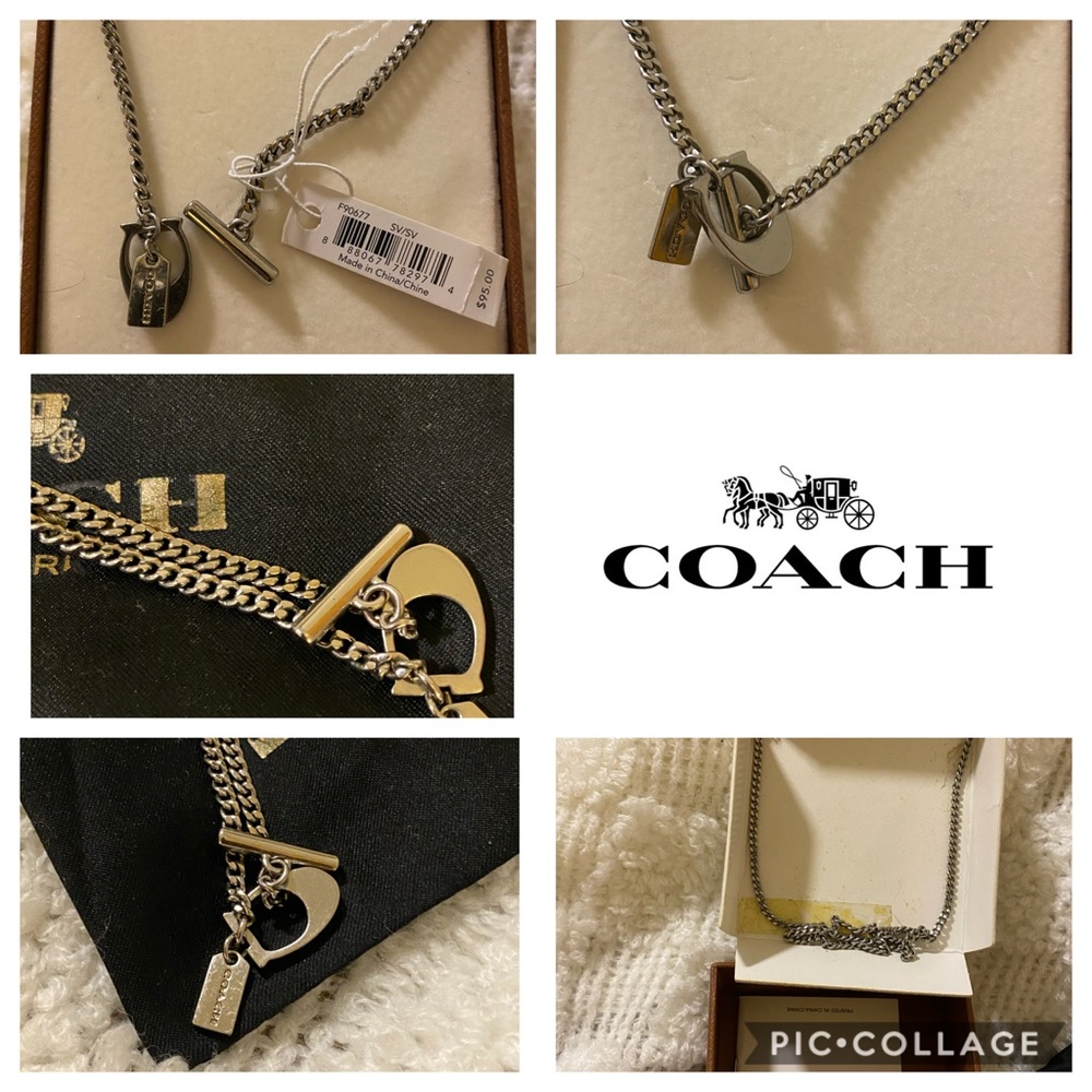 SOLD!!!  Coach Signature “C” toggle necklace